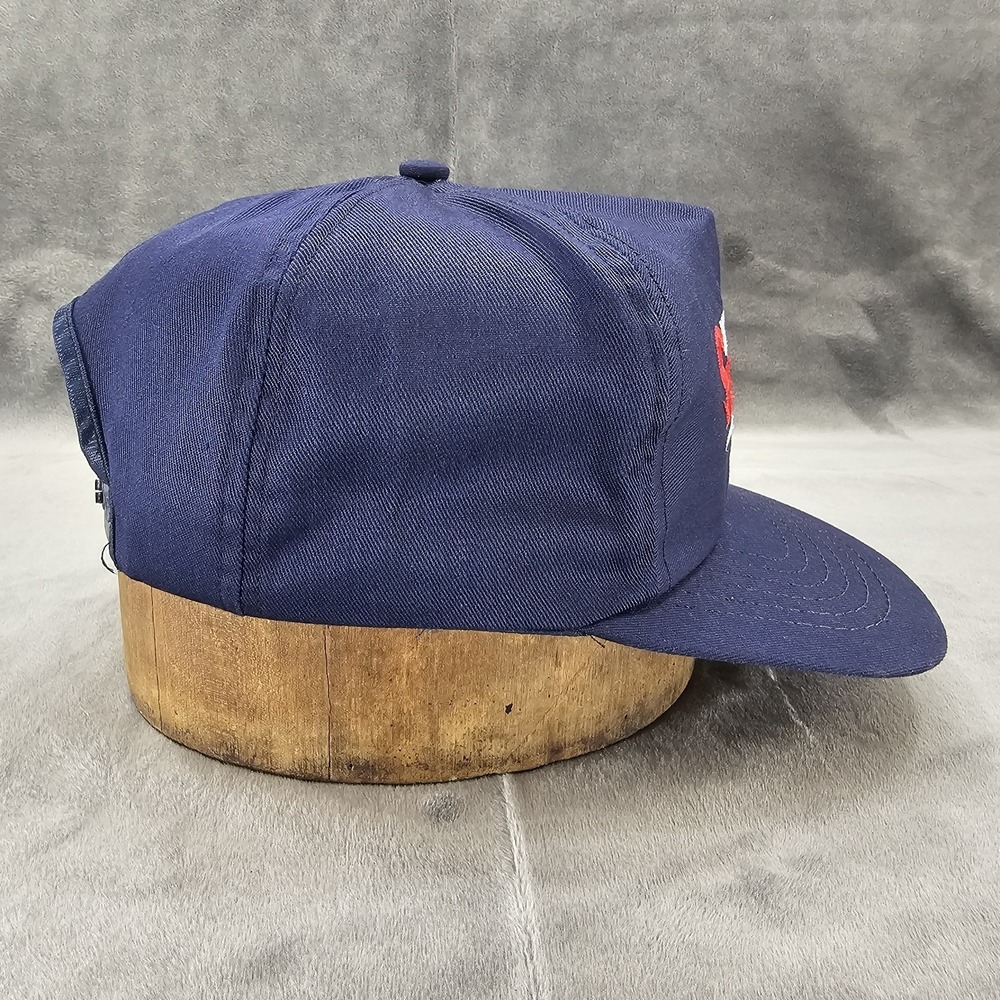 Vintage Wal-Mart Supercenter Trucker Hat Navy Blue Snapback Retro Logo Cap View 5